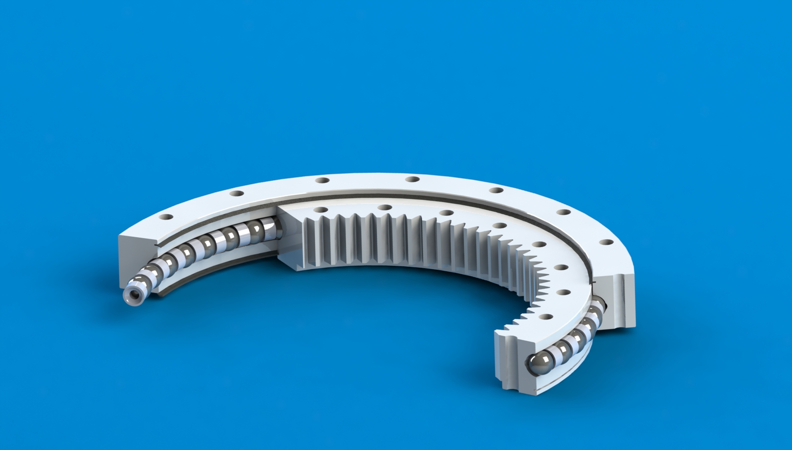 内齿四点接触球转盘轴承（回转支承）